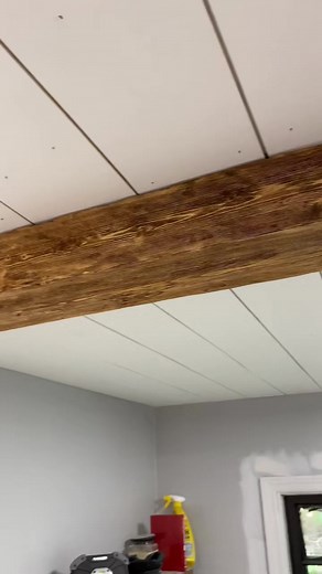 DIY faux beam tutorial | DeLancey DIY