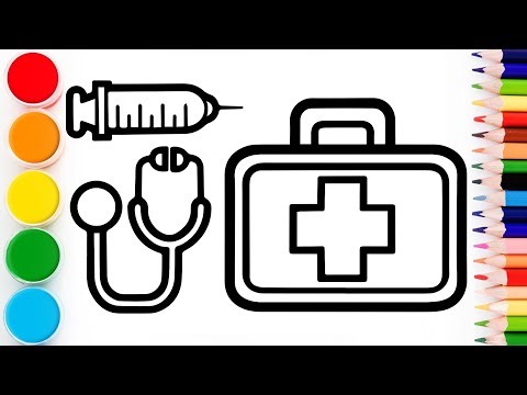 How to draw medical instruments | step by step