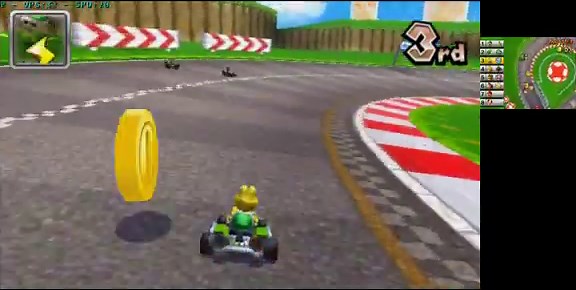 Mario Kart 7 (3ds), Citra emulator mmj Android, Snapdragon 720G, 2x resolution.