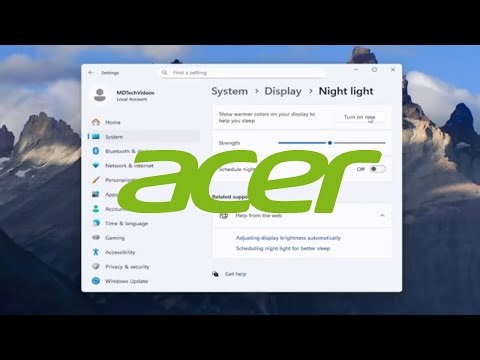 How to Enable/Disable Night Light on Acer Laptop [Tutorial]