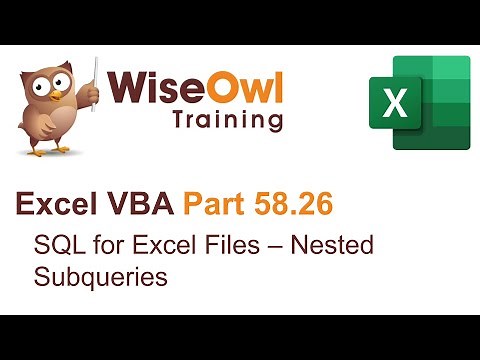 Excel VBA Introduction Part 58.26 - SQL for Excel Files - Nested Subqueries