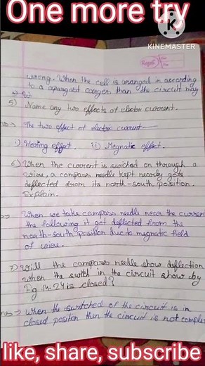 Cbse notes science class 7 Chapter 14 Keywords and exercise Electric current and its effect