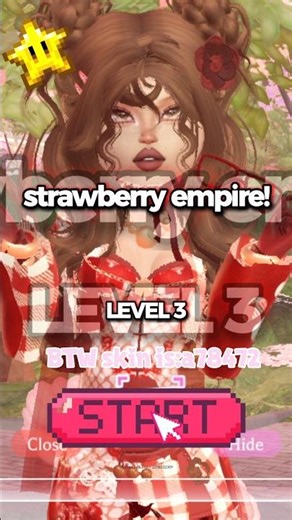 strawberry empire!! custom makeup tut?!#roblox #dti #dresstoimpress