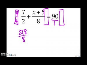 Solving Equations with Fractions- Fraction Buster Tutorial