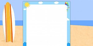 Summer Seaside Page Borders