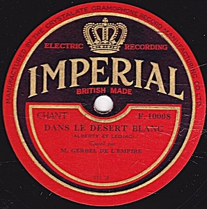 M. Gerbel de l'Empire - Dans Le Desert Blanc / Chanson Des Heures