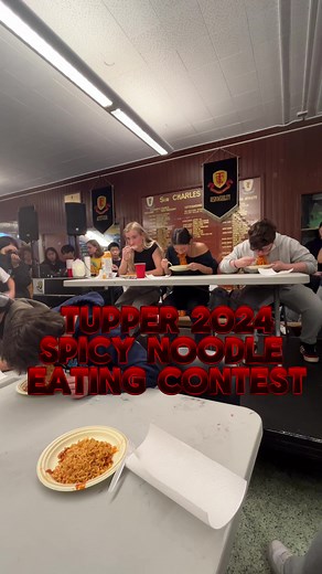 2024 TUPPER NOODLE EATING CONTEST #viral #highschool #spicy #spicynoodlechallenge #buldak #fyp #challenge