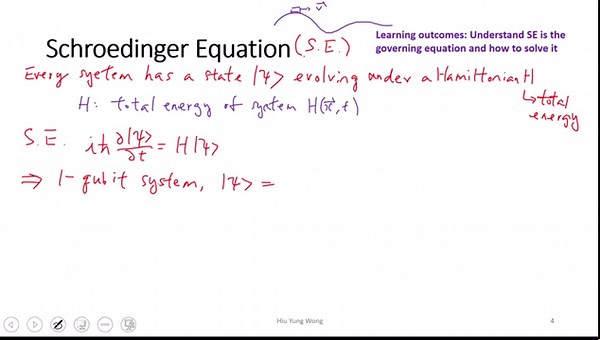 L10-1 (Ch4) Schroedinger Equation and Finding Hamiltonian Matrix Elements