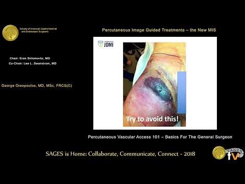 Percutaneous vascular access 101 - Basics for the general surgeon