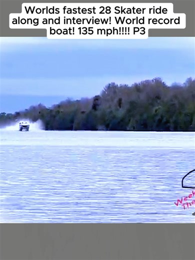 Worlds fastest 28 Skater ride along and interview! World record boat! 135 mph!!!!#fyp #boat