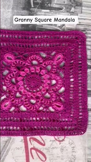 Granny Square Mandala #crochet #tutorial #handmade #granny #simple