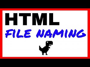 HTML File Naming Convention