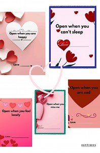Valentine Printable “open When You Are Happy” Letters – Digital Download - Etsy