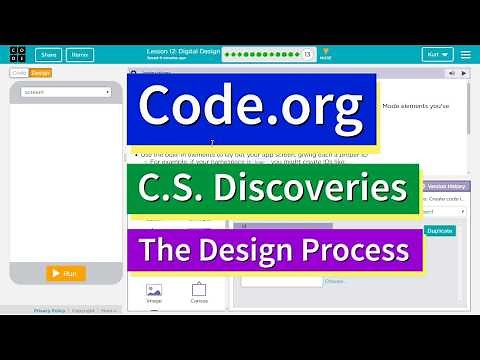Digital Design Lesson 12.13 Tutorial with Answers Code.org CS Discoveries