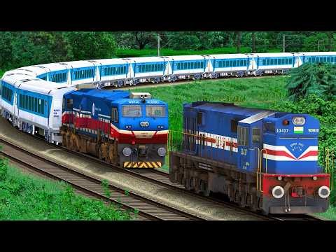 WDM3D RESCUE WDP4D LHB SHATABDI EXPRESS | BUMPY RAILROAD | Train Simulator | Railwork | NTG GAMING