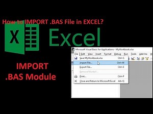 How to import .bas macro module to Microsoft Excel?