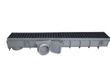 NDS Pro Series 5" x 1 Meter Deep Profile Channel Drain Kit (Black)