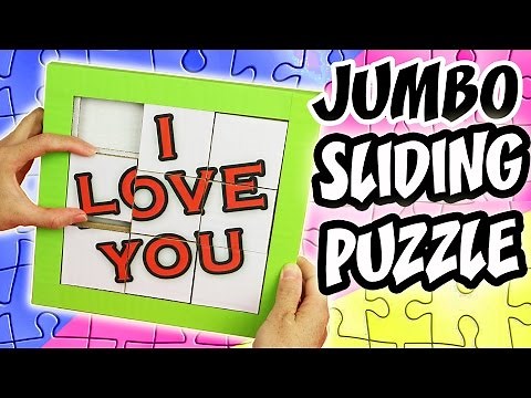 JUMBO SLIDING PUZZLE of Cardboard - Gift Idea| aPasos Crafts DIY