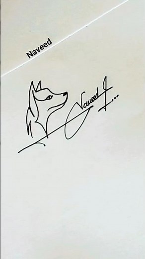 How to sign the letter N with wolf 🐺. #signature #eaglesignature #fyp #viral #trending #shortfeeds