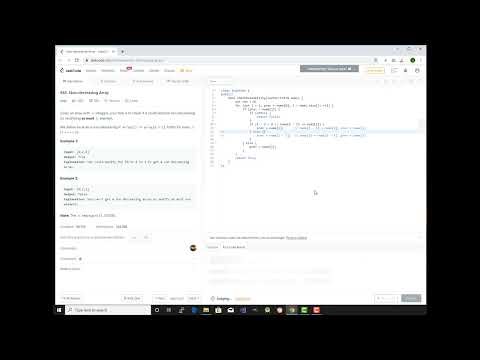 LeetCode Problem #665 Non Decreasing Array