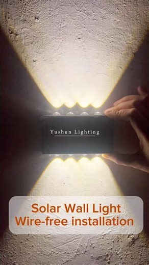 This Solar wall light, wire-free installation #solarlights #outdoorlighting #ledlight#solarwalllight