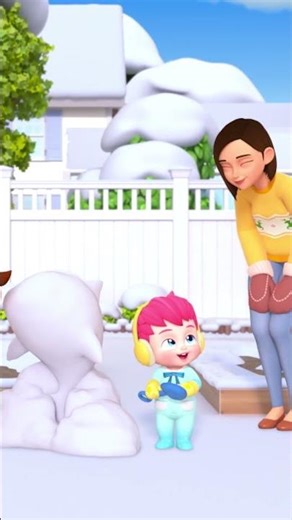 在雪地玩耍 ❄️ Playing in the Snow | 貝貝彬 繁體中文 兒歌頻道 #christmas #bebefinn #shorts