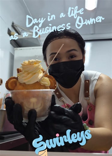 Day in a life at Swirleys: Nag-brown out, making orders, and meeting a special customer? 🙏✨️ 📍Swirleys, Matandang Balara 📌 OPEN DAILY, 5pm - 12mn