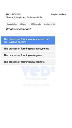 What is Speciation Biology 12th Origin and Evolution of Life