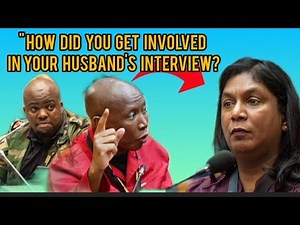 Malema & MKP Grilling Adv Andrea Johnson on the appointment of her husband, Junaid Johnson, at IDAC