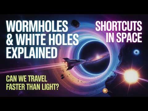 Wormholes & White Holes Explained 🌌 | ⚪ Can We Travel Faster Than Light? ✨| Shortcuts In Space 📚
