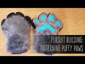 Patterning a pair of 'puffy' fursuit handpaws