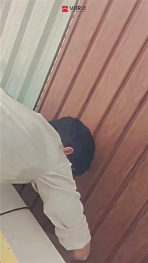 ceiling soffit panel installation | wood finish precision #exteriordesign #soffitpanel