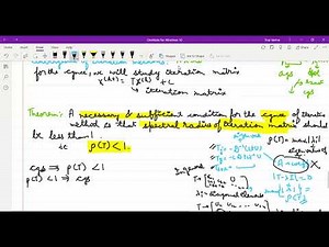 L21 Convergence of iterative methods for system of Linear equations
