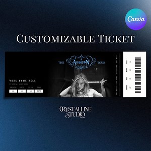 Addison Rae Tour Ticket Template | Customizable Concert Ticket With Canva - Etsy UK