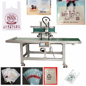 [Hot Item] Semi Automatic Conveyor Belt Flat Printing Line Flat Screen Printing Machine for Plastic Bag