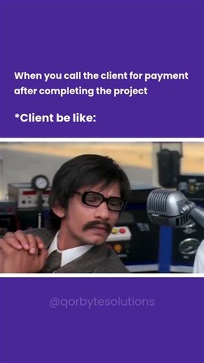 Qorbyte Solutions | Digital Marketing Agency on Instagram: "Project done ✅ Payment time 💸 Client: “Hello… Hello… who is this?” 😅 Can you relate to it? . . Call or WhatsApp: +91 6378165593, +91 9828258004 Email: info@qorbytesolutions.com Website: www.qorbytesolutions.com . . Follow: @qorbytesolutions . . #QorbyteSolutions #marketing #socialmediamarketing #contentcreation #socialmediamanagement"