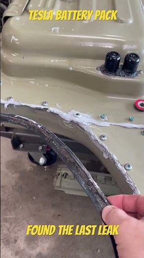 Tesla Battery Pack Repair - found the last air leak!