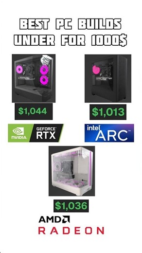 NVIDIA vs INTEL vs AMD: Best $1000 Gaming PC Build in 2026 #buildcores #nvidia #intelarc #amd