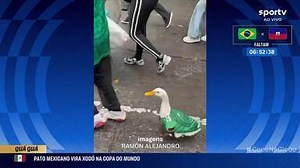 Pato mexicano vira xodó na Copa do Mundo
