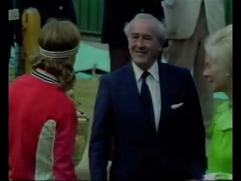 The Duke & Duchess of Kent present Bjorn Borg with the Winners Trophy at Wimbledon 1979