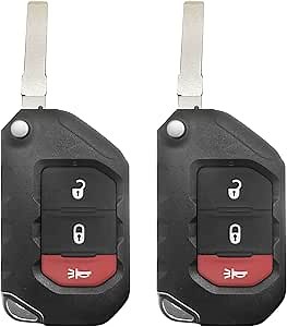Replacement For 2018 2019 2020 JEEP Wrangler JK Gladiator Flip Remote 3 Button FCCID:OHT1130261 ;By Auto Key Max (2)