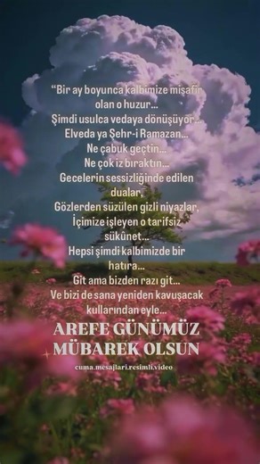 AREFE GÜNÜMÜZ MÜBAREK OLSUN #arefe #bayram #cuma #mübarek #olsun #sahur #oruç #iftar #teravihnamazı