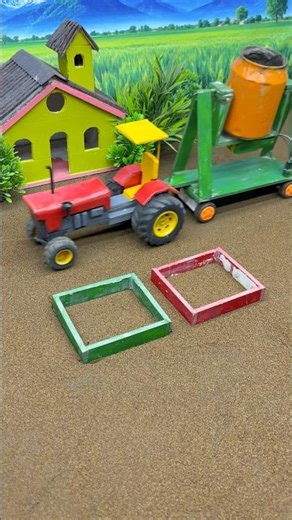 😱 Amazing Mini DIY Tractor Making Cement pillar | Real DIY Tractor Construction 🚧