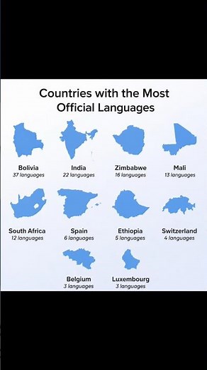 🌍 Countries with the Most Official Languages 🤯