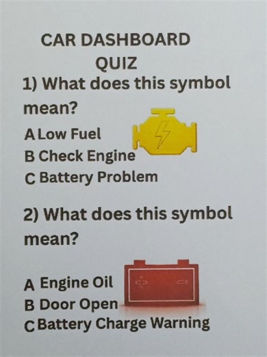 Car Dashboard Quiz Can you get score 6/6? #quizqueen #cars #dashboard #Quiz #trivia