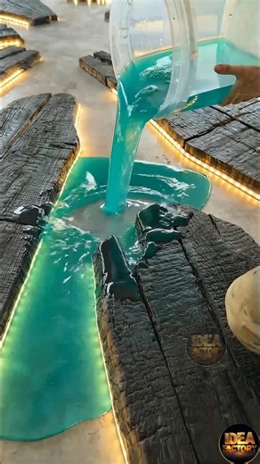 Design with aquamarine green #decoration #epoxyresin