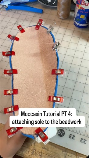 Stormie Perdash on Instagram: "Final part of the Moccasin Tutorial using my Women’s size 8-9 pattern. More sizes to be added to the shop soon! #moccasins #tutorial #powwow"