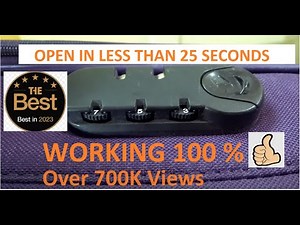 How to unlock suitcase combination lock