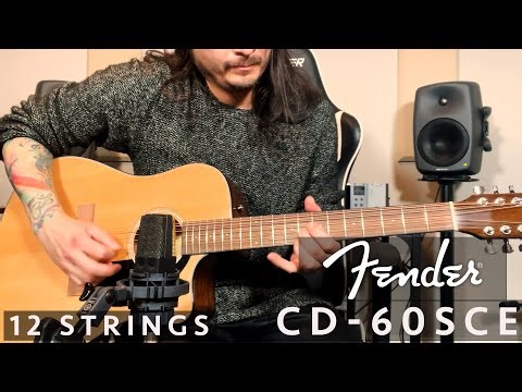 🎸 Fender 12-String CD-60SCE | Pure Sound Test | No Talking🎶