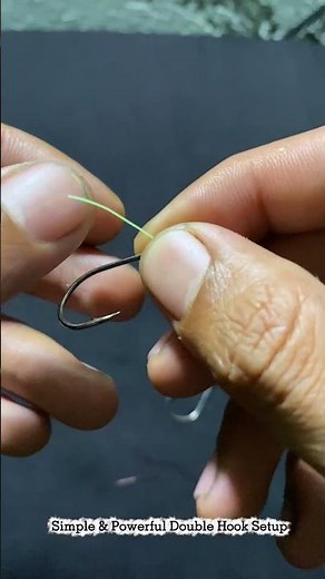 Double Hook Knot Setup for Beginners #fishing #doublehook #fishingknot #hooksetup #angler